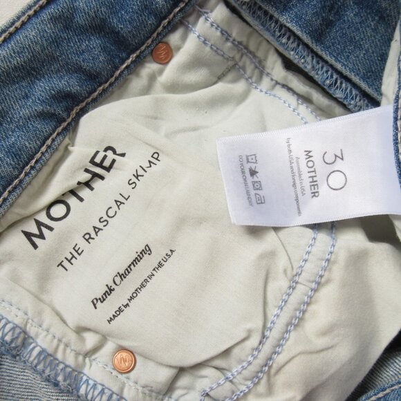 NWT Mother Rascal Skimp in Punk Charming Straight Stretch Stretch Jeans 30 - Picture 7 of 10